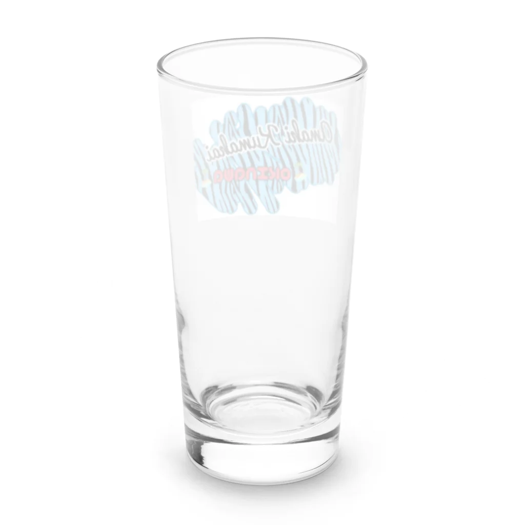 沖縄大好きシーサーちゃんのamakai kumakai〜あまかい👣くまかい Long Sized Water Glass :back