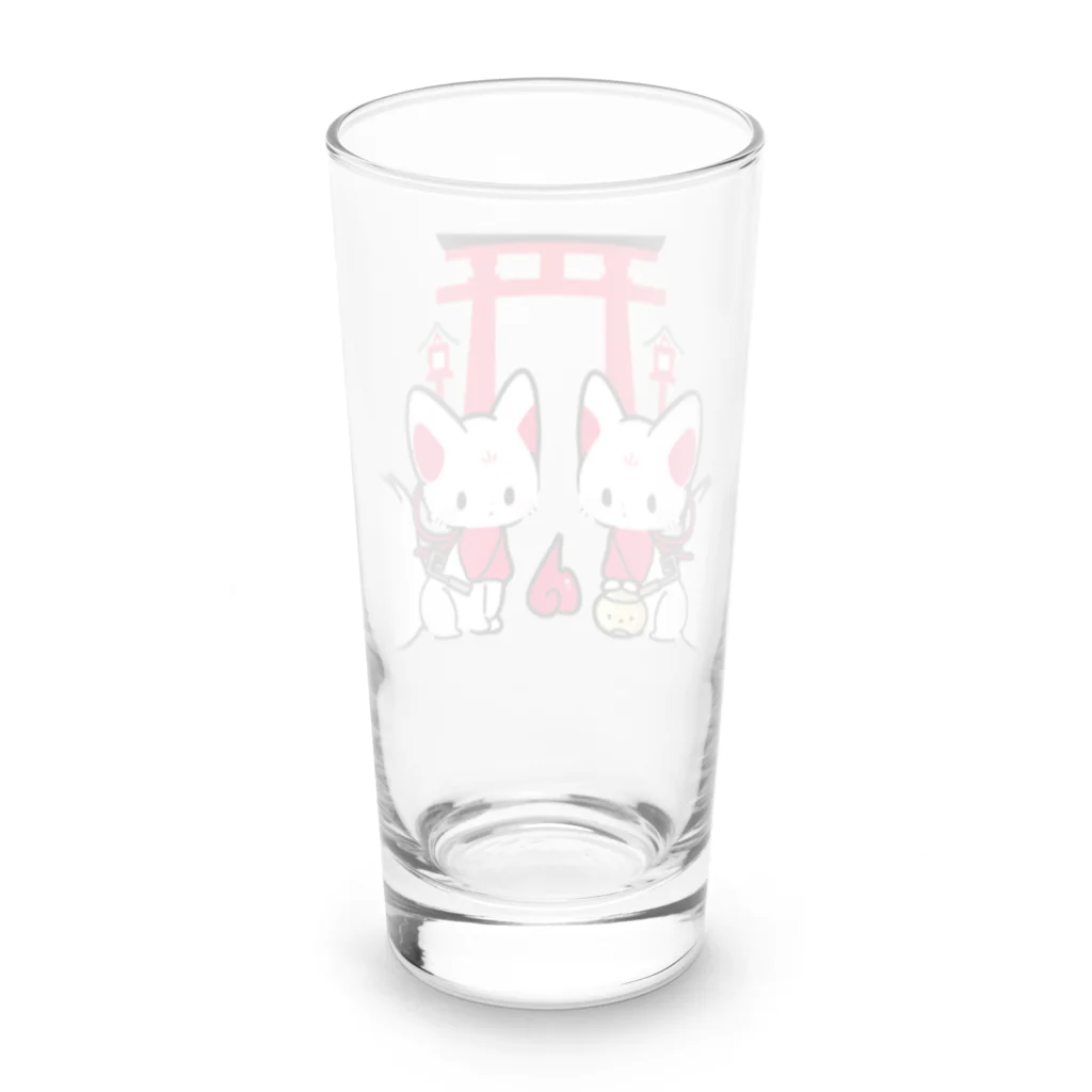 神々のあれこれの稲荷のおきつねさま【神仏系グッズ】 Long Sized Water Glass :back