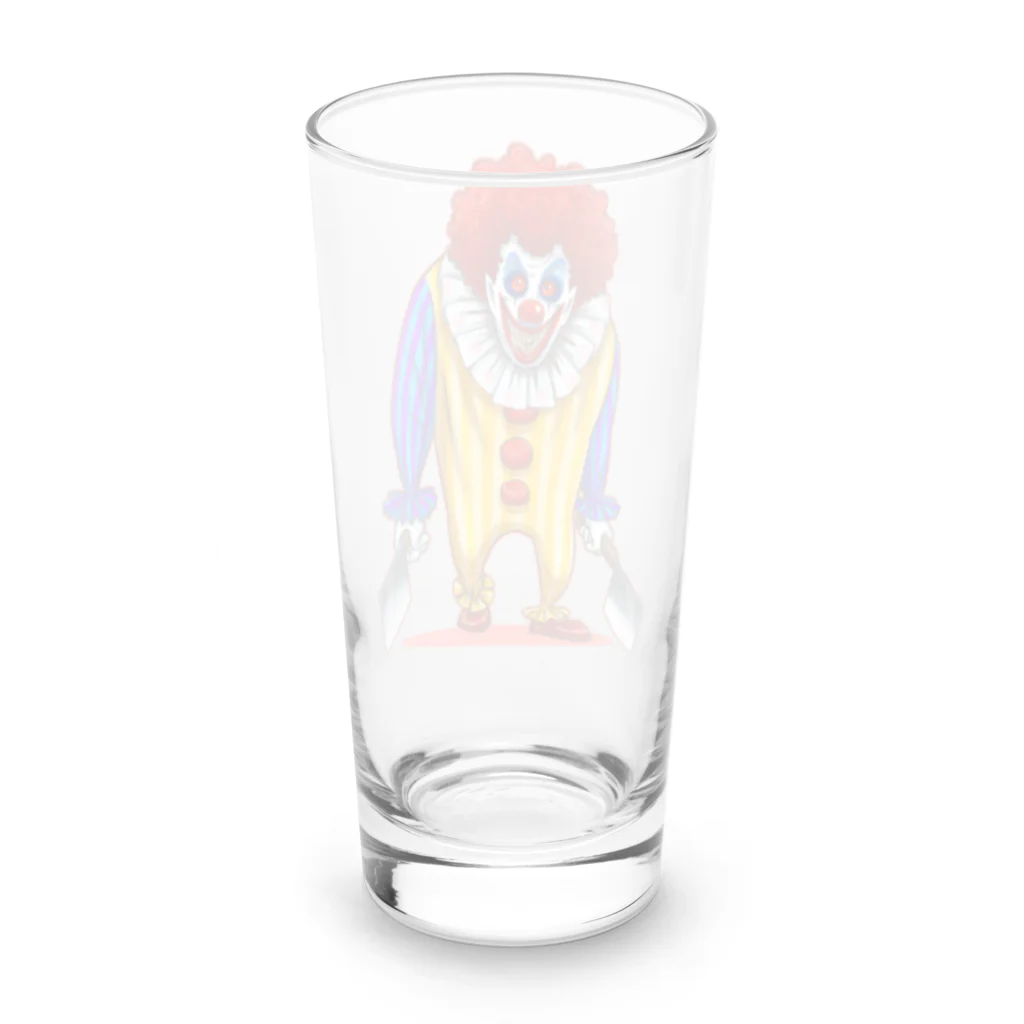 堀越ヨッシーのお店（SUZURI支店）のピエロと遊ぼう Long Sized Water Glass :back