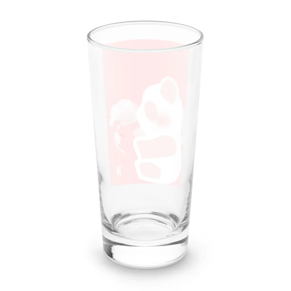 little_cloverのパンダと女子 Long Sized Water Glass :back