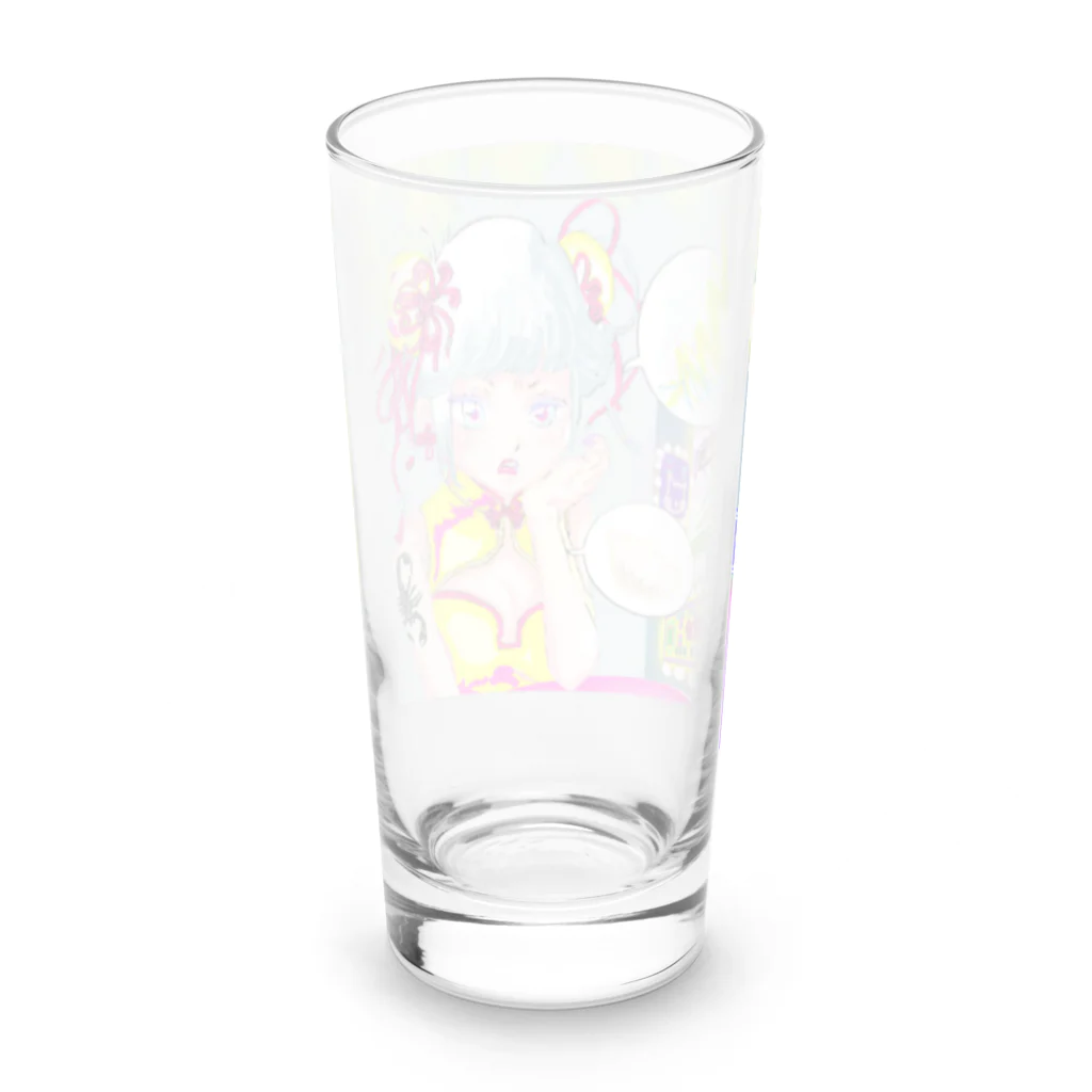 nekoshima-nekotaの餃子食べたいガール Long Sized Water Glass :back