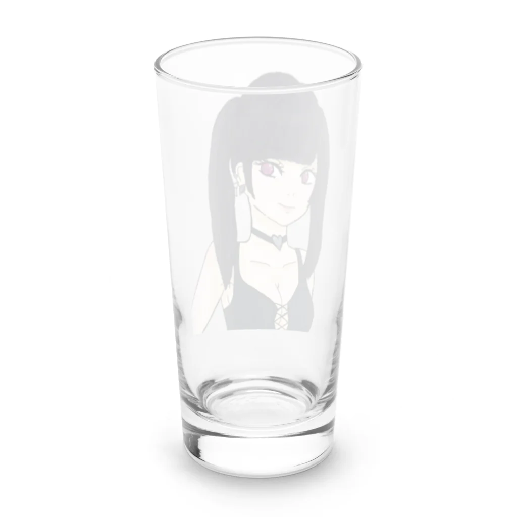 りりのお絵描き屋さんのサキュバスちゃん Long Sized Water Glass :back