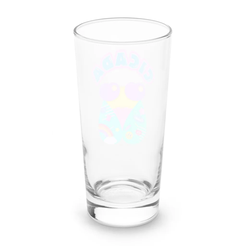 みずあめあいすの♡せみ×かわいい♡ Long Sized Water Glass :back