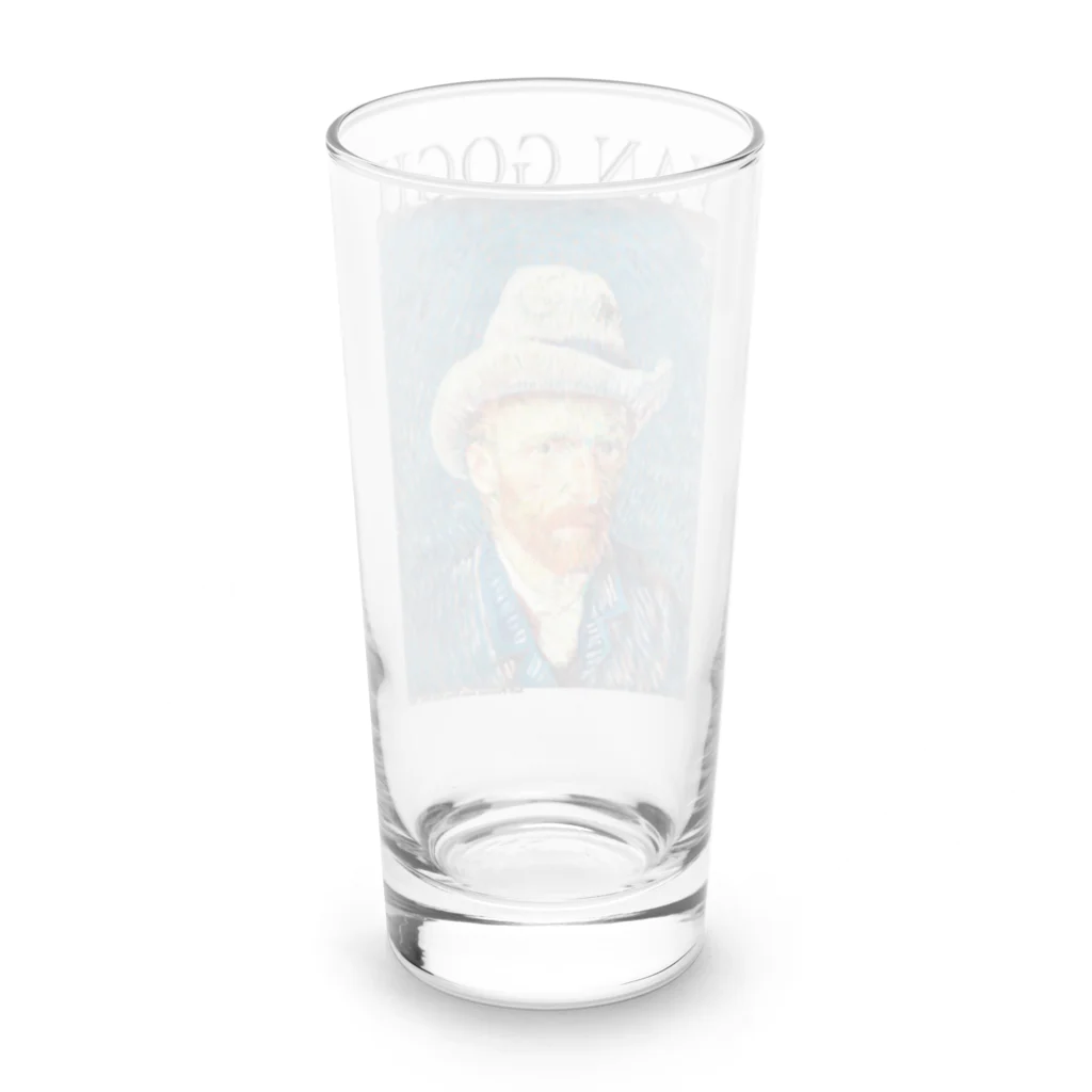 MUGEN ARTのゴッホ　灰色のフェルト帽の自画像　Vincent van Gogh  Long Sized Water Glass :back