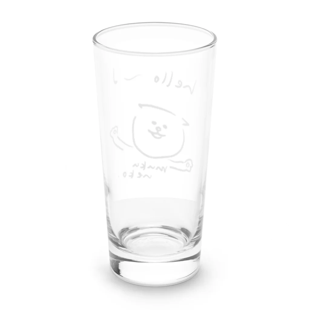 morico123のmuku neko Long Sized Water Glass :back