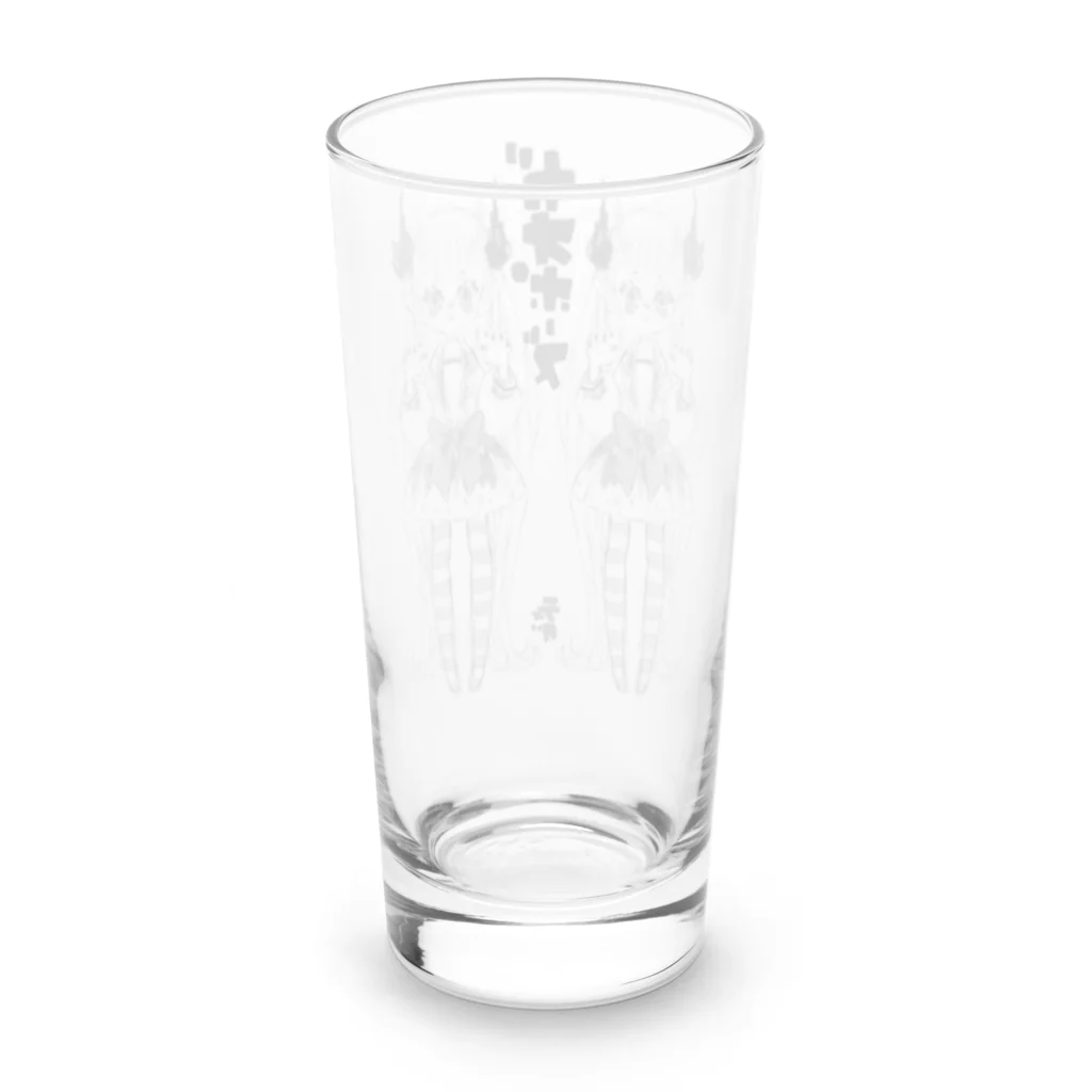 ティダのガオポーズ（ラフ）黒線 Long Sized Water Glass :back