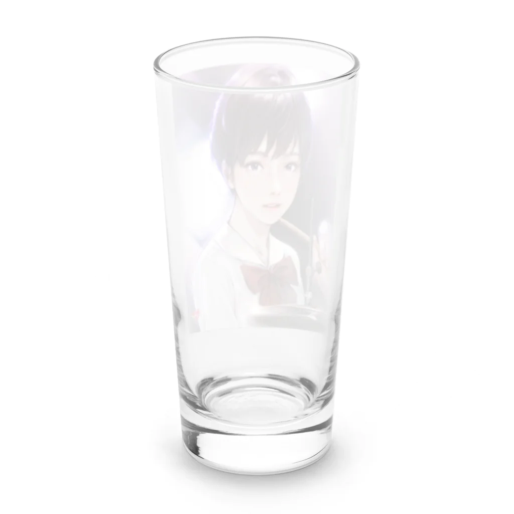 Mahiroshka まひろ朱夏 絵と音楽のドラム少女 Long Sized Water Glass :back