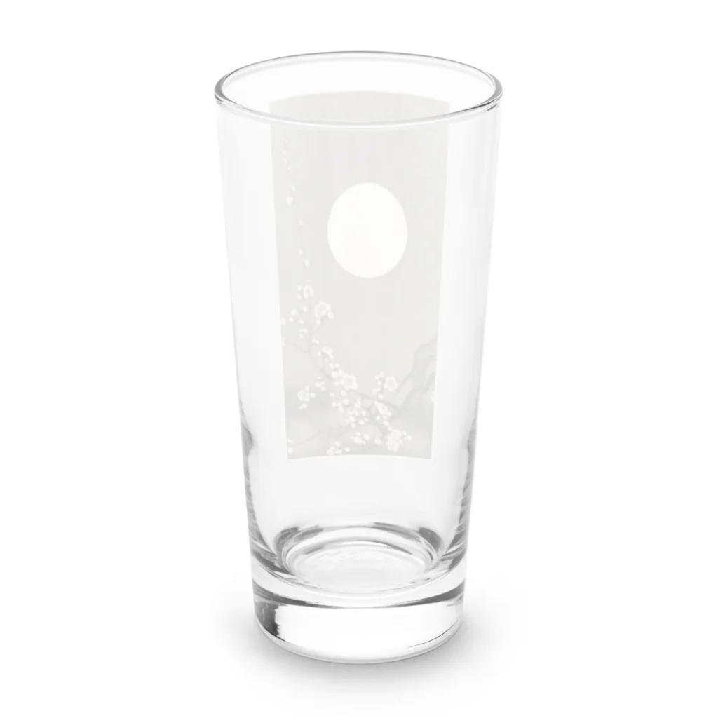 MUGEN ARTの小原古邨　満月に咲く梅の花　Ohara Koson / Blooming plum blossom at full moon  Long Sized Water Glass :back