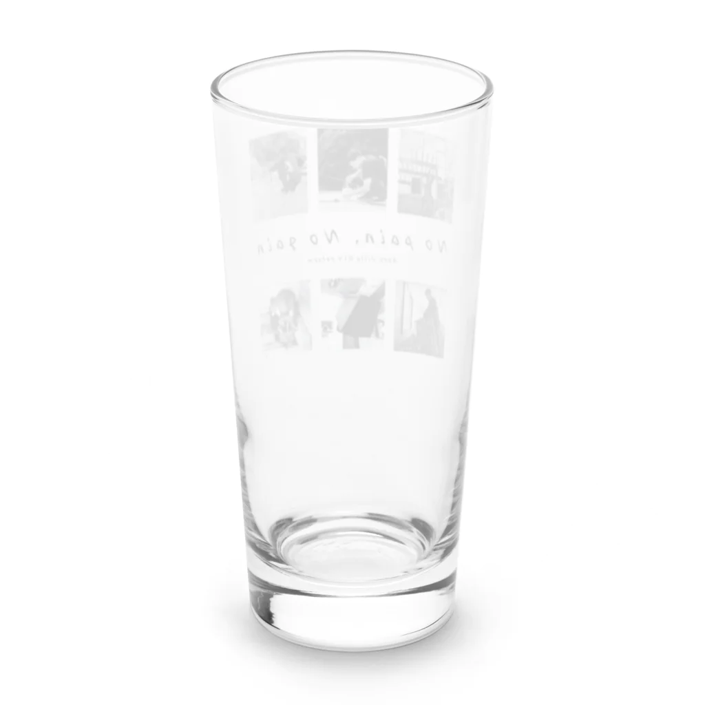 ボロ別荘DIYリフォームの【公式グッズ1】ボロ別荘DIYリフォーム No pain,No gain ver. Long Sized Water Glass :back