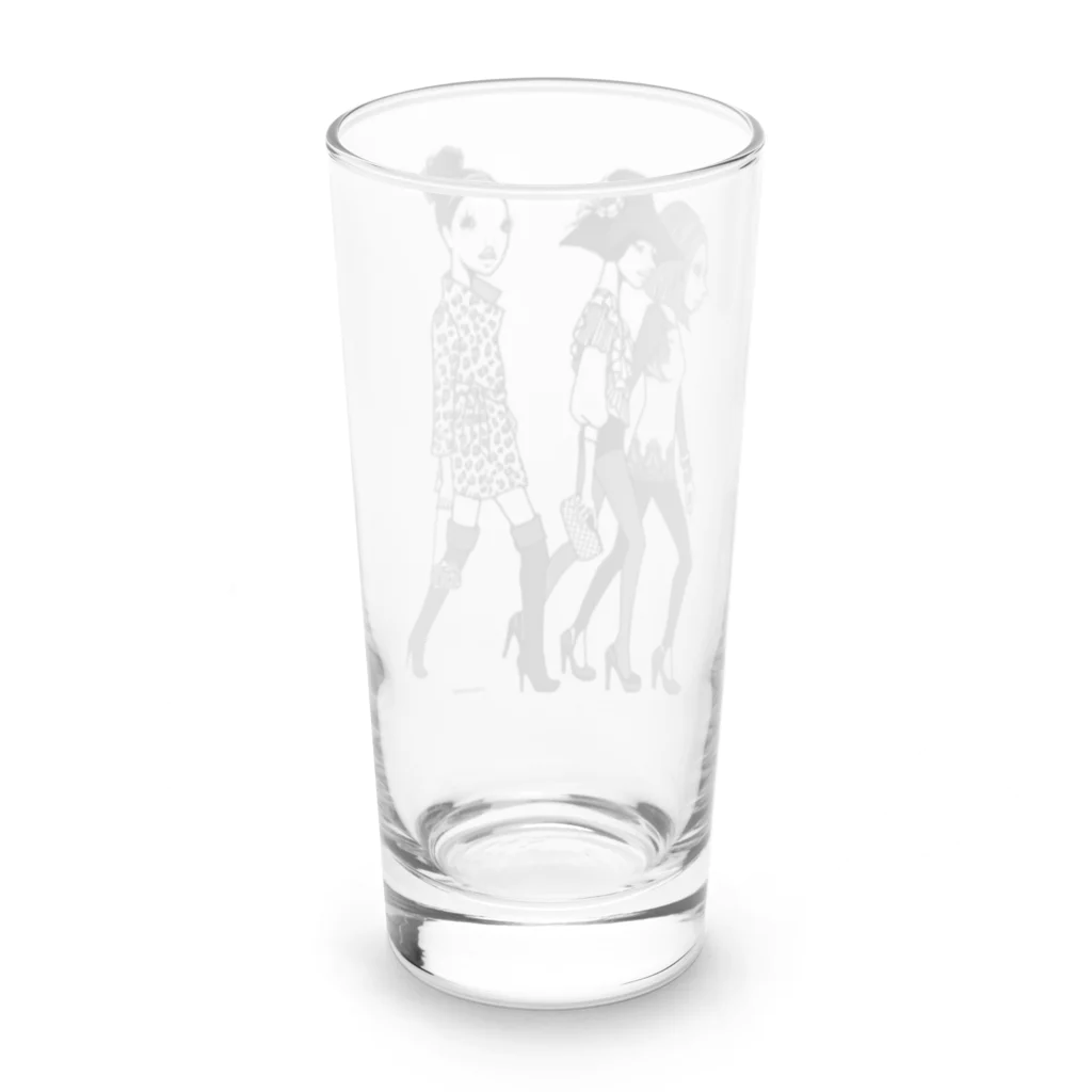 イラストレーターこたけゆか 公式オリジナルグッズのHEY LADIES!  Long Sized Water Glass :back