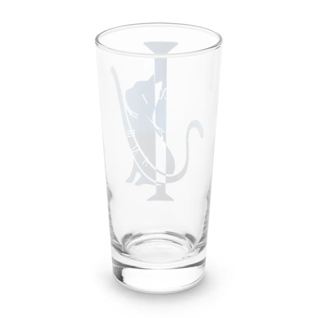 三宅 唯の波動関数の猫：青シンプル Long Sized Water Glass :back