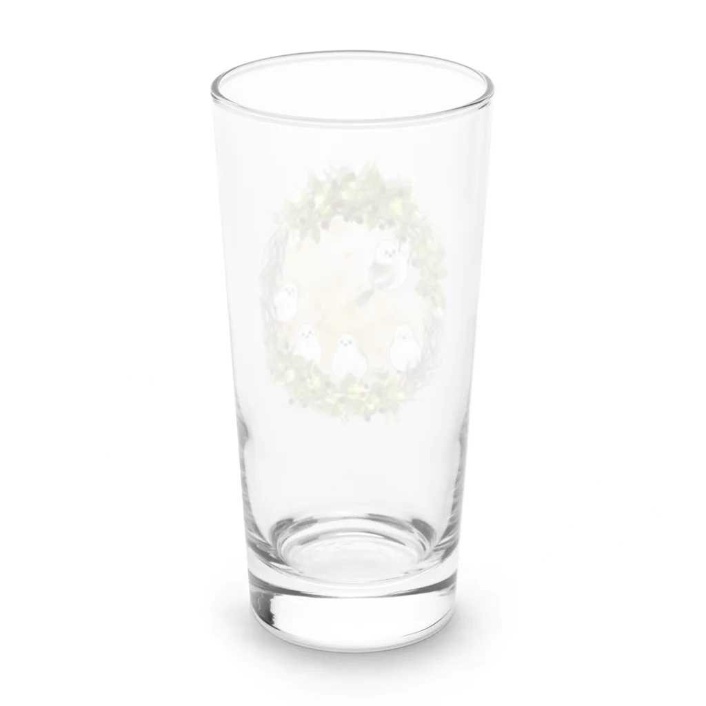 甘栗堂のエナガさん　グラス Long Sized Water Glass :back