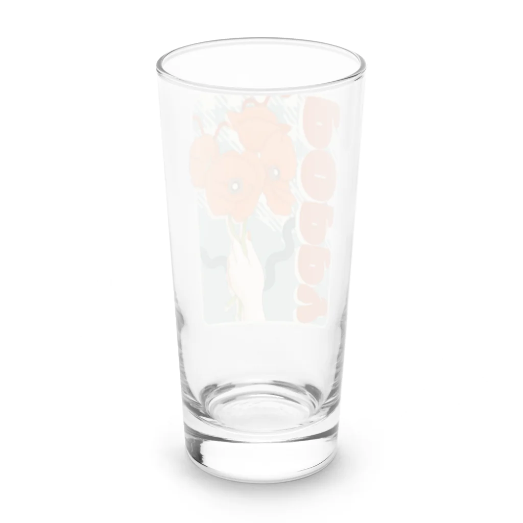 yom_aのポピー＿square Long Sized Water Glass :back