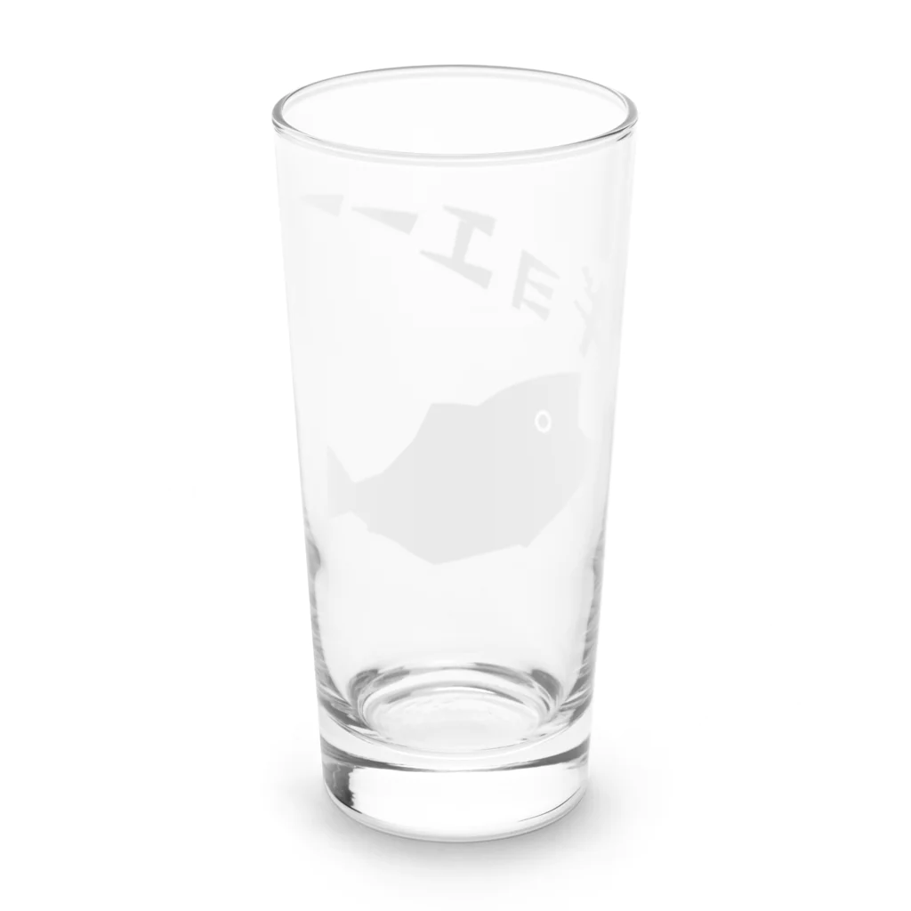 うさやのギョエーーと驚く魚影 Long Sized Water Glass :back