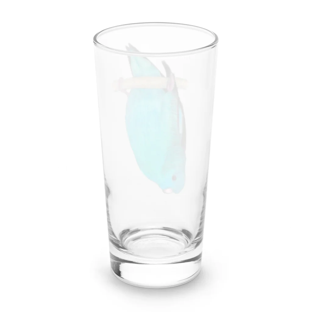 森図鑑の[森図鑑] サザナミインコ水色 Long Sized Water Glass :back