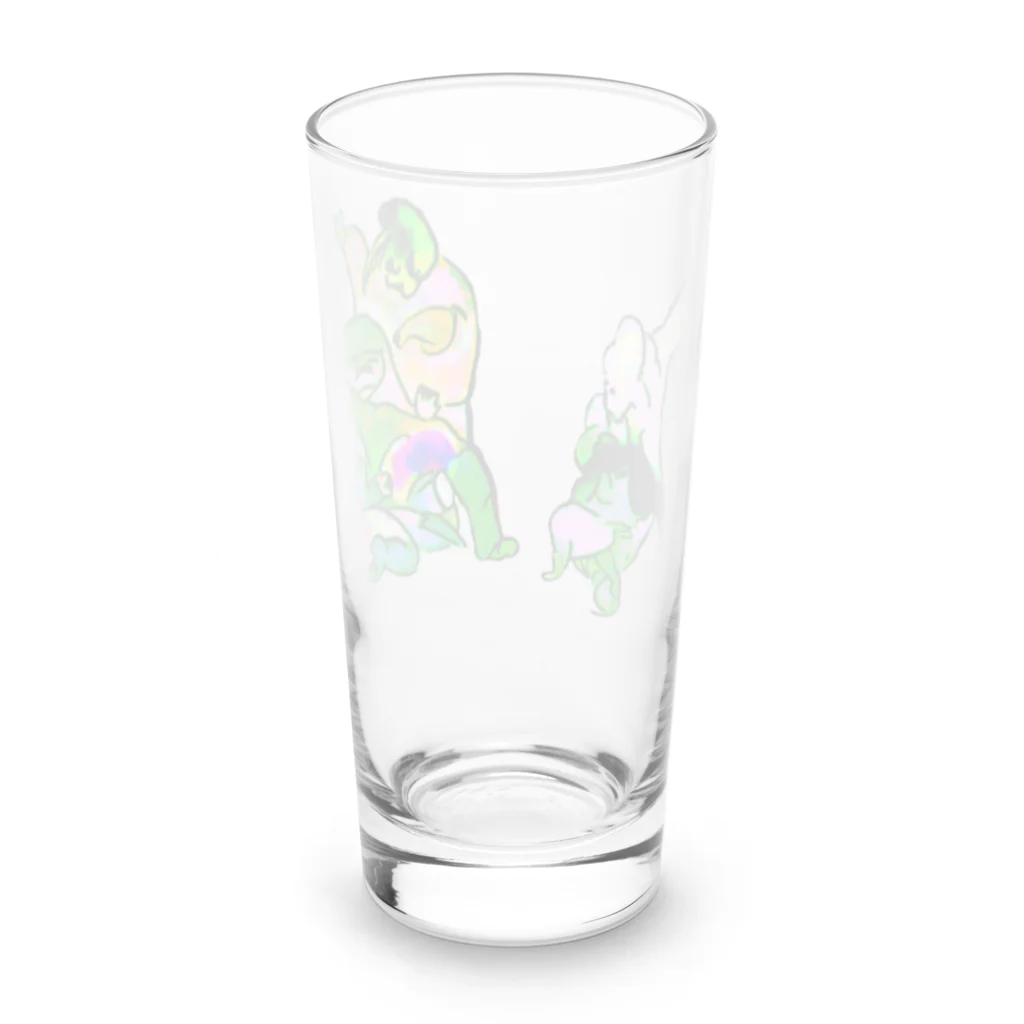 🍩tarojiro(たろじろ) shop🍩の泥試合ダンスバトル Long Sized Water Glass :back