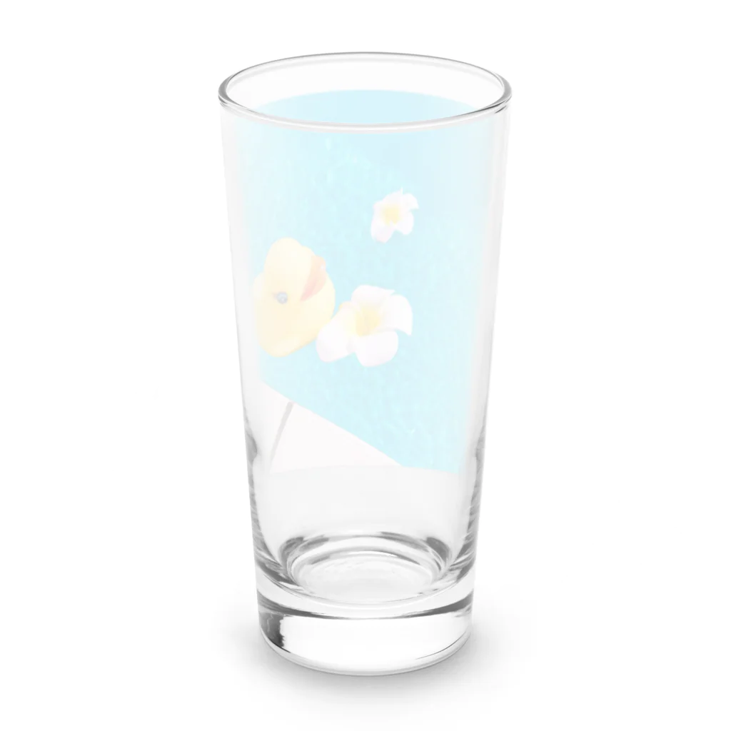 けいこうしょくのプールのアヒルさん Long Sized Water Glass :back