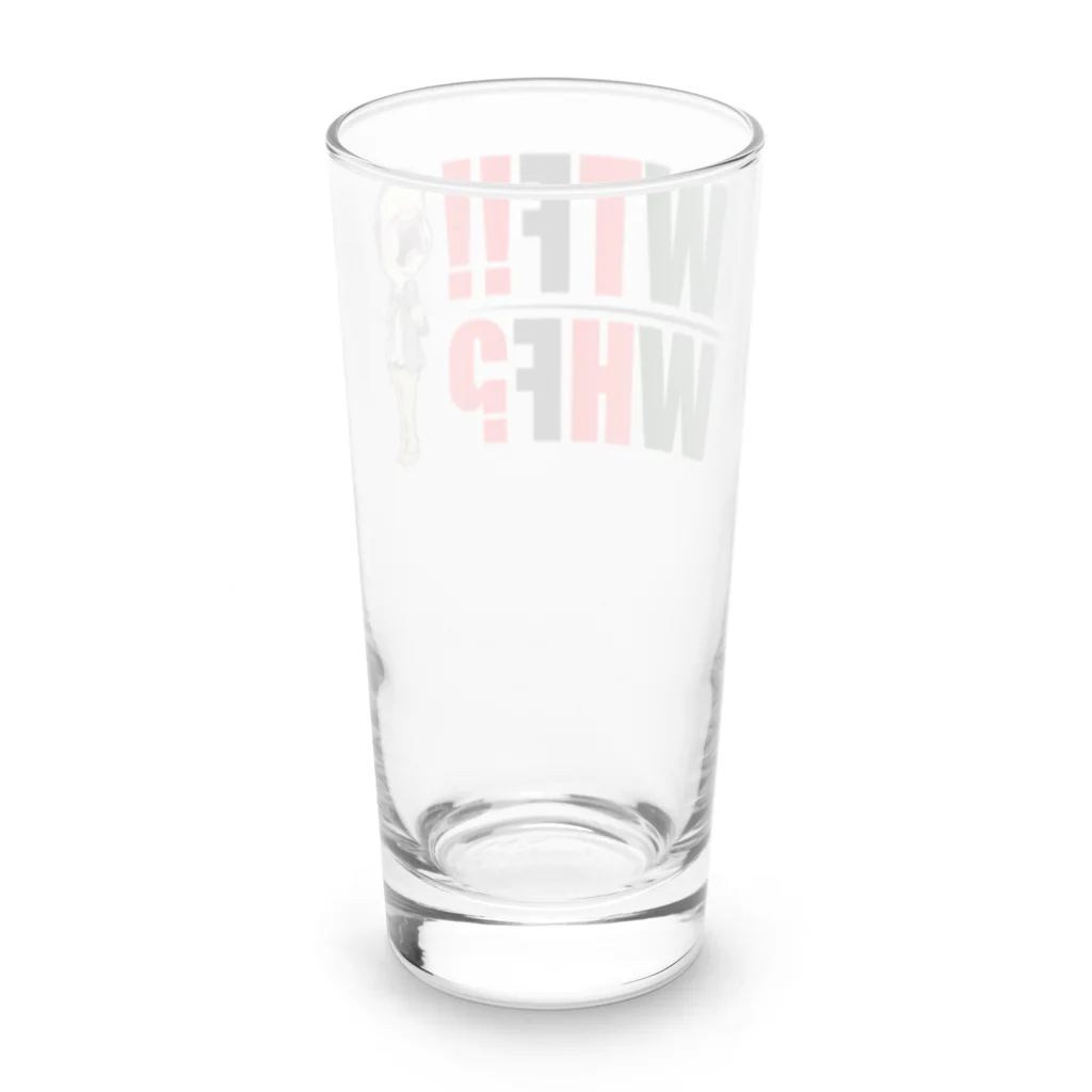 メイプル楓／イラストレーターの【現代社会：どうしてこぉ〜なるの？！】/ Vol019525_text Long Sized Water Glass :back