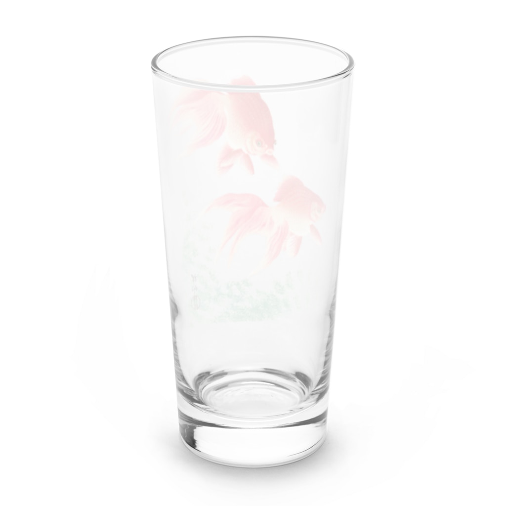 MUGEN ARTの二匹の金魚　小原古邨作品編集　日本のアートTシャツ＆グッズ Long Sized Water Glass :back