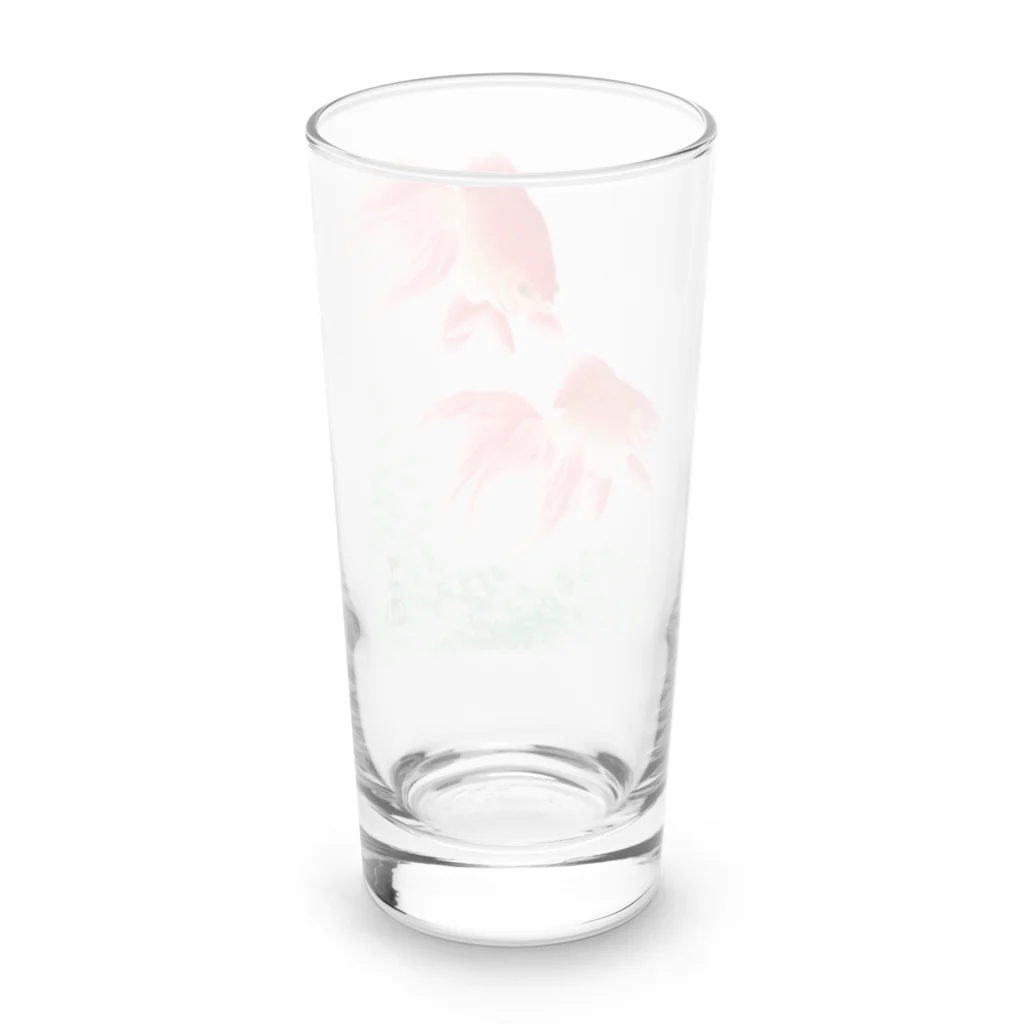 MUGEN ARTの二匹の金魚　小原古邨作品編集　日本のアートTシャツ＆グッズ Long Sized Water Glass :back