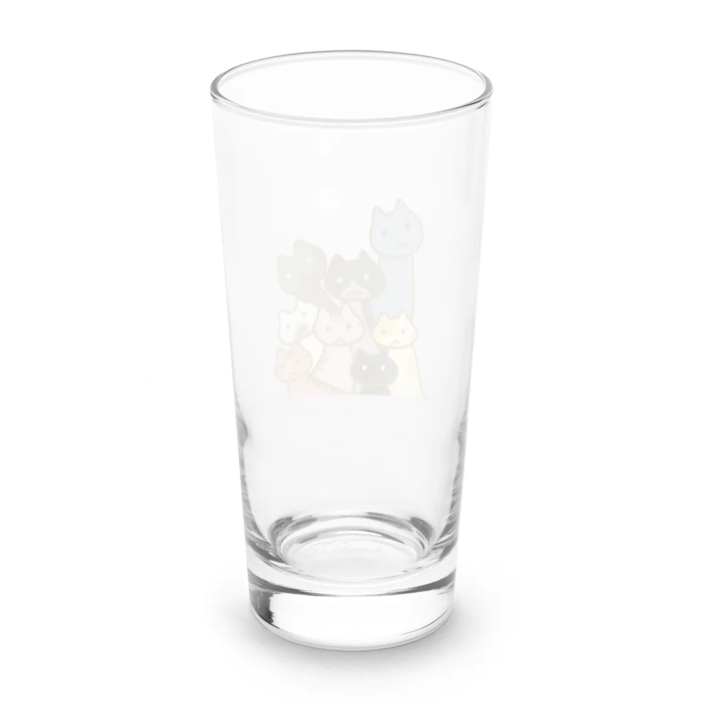 アトリエかののにゃんこ大集合 Long Sized Water Glass :back