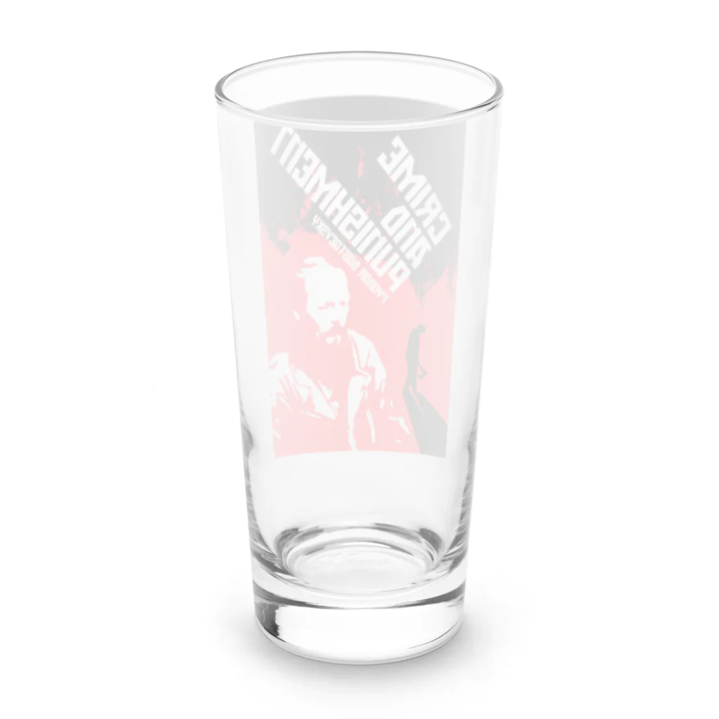 文豪館の罪と罰（CRIME AND PUNISHMENT）フョードル・ドストエフスキー・文豪・文学 Long Sized Water Glass :back