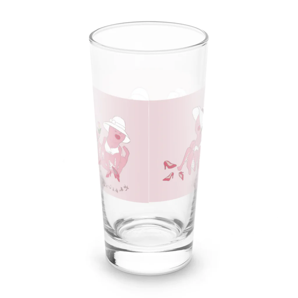 なかじまあゆみの雑貨屋さんの蛸が横一列 Long Sized Water Glass :back