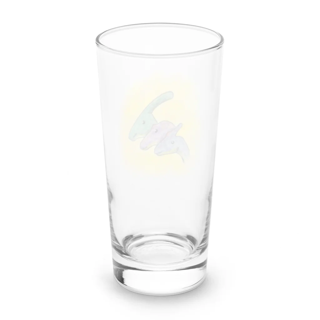 ひつじときのこのサウロロフスプロサウロロフスパラサウロロフス Long Sized Water Glass :back