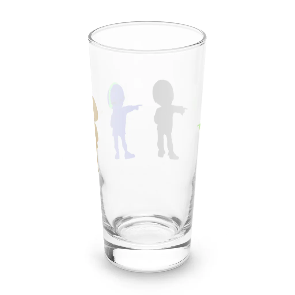 アホ顔ダブルフォース🌍SUZURIのいつものアホ4人 Long Sized Water Glass :back