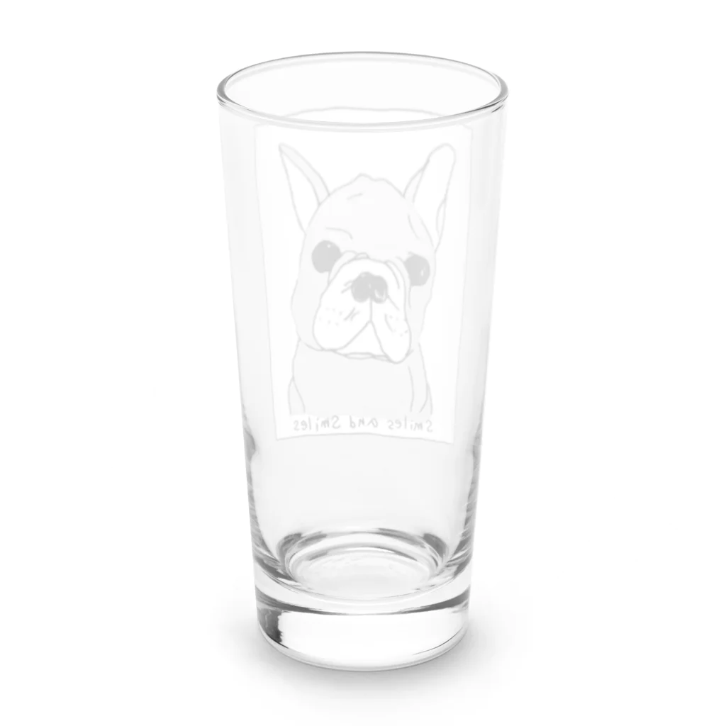s:miles and s:milesのフレンチブルドック Long Sized Water Glass :back