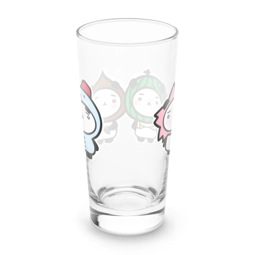 💚ぱなえてんてー💚の春夏秋冬パンダさん Long Sized Water Glass :back