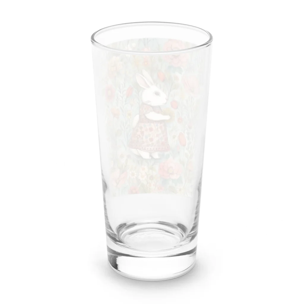 天道虫のVintage Bunny Long Sized Water Glass :back
