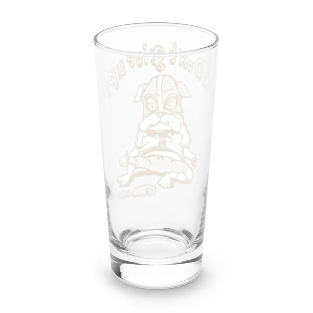 まつもトイズのブルドッグマン Long Sized Water Glass :back