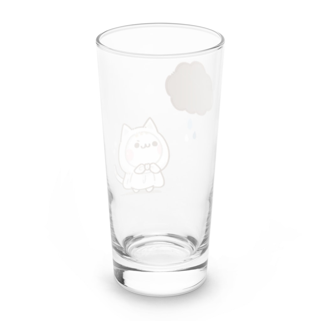 DECORの気づかいのできるネコ　てるてる坊主ver. Long Sized Water Glass :back