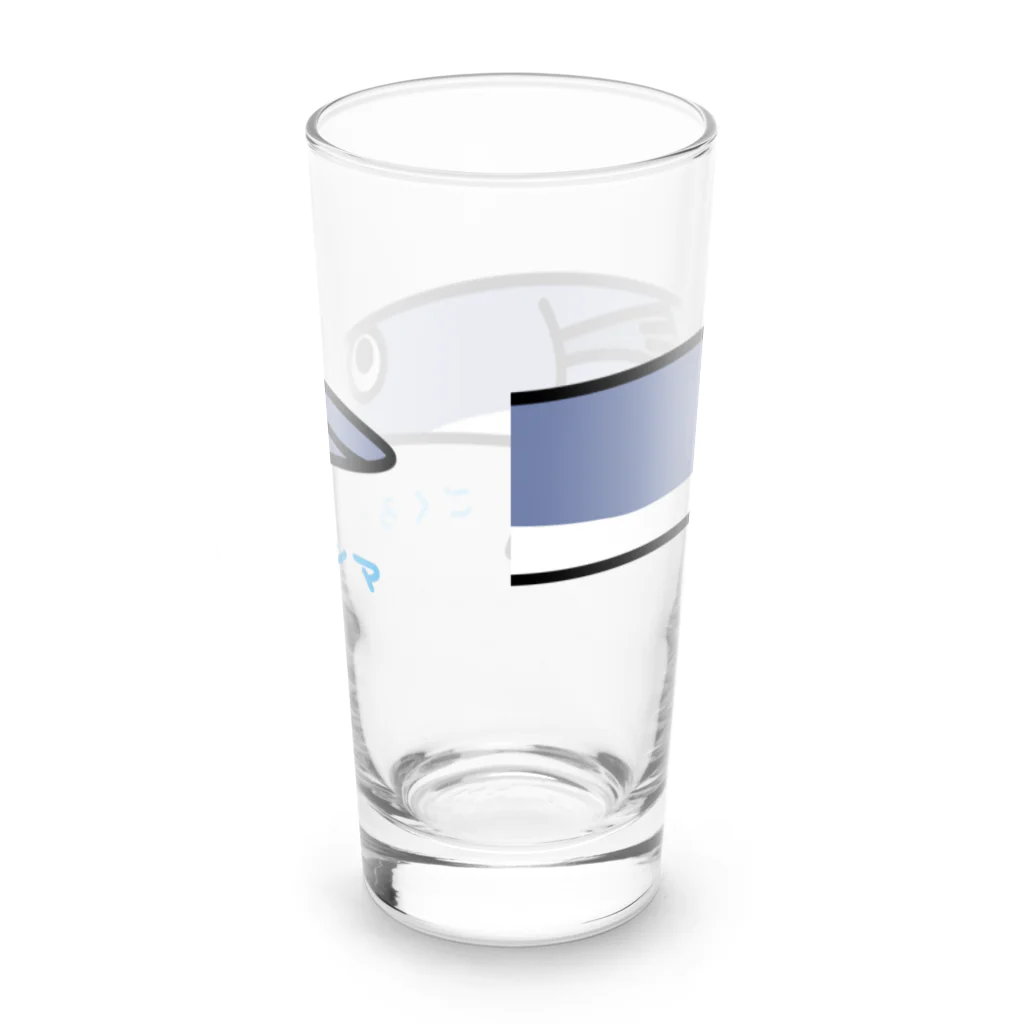 B-catの魚だじゃれシリーズ「ごくろうサンマ」コップ系 Long Sized Water Glass :back