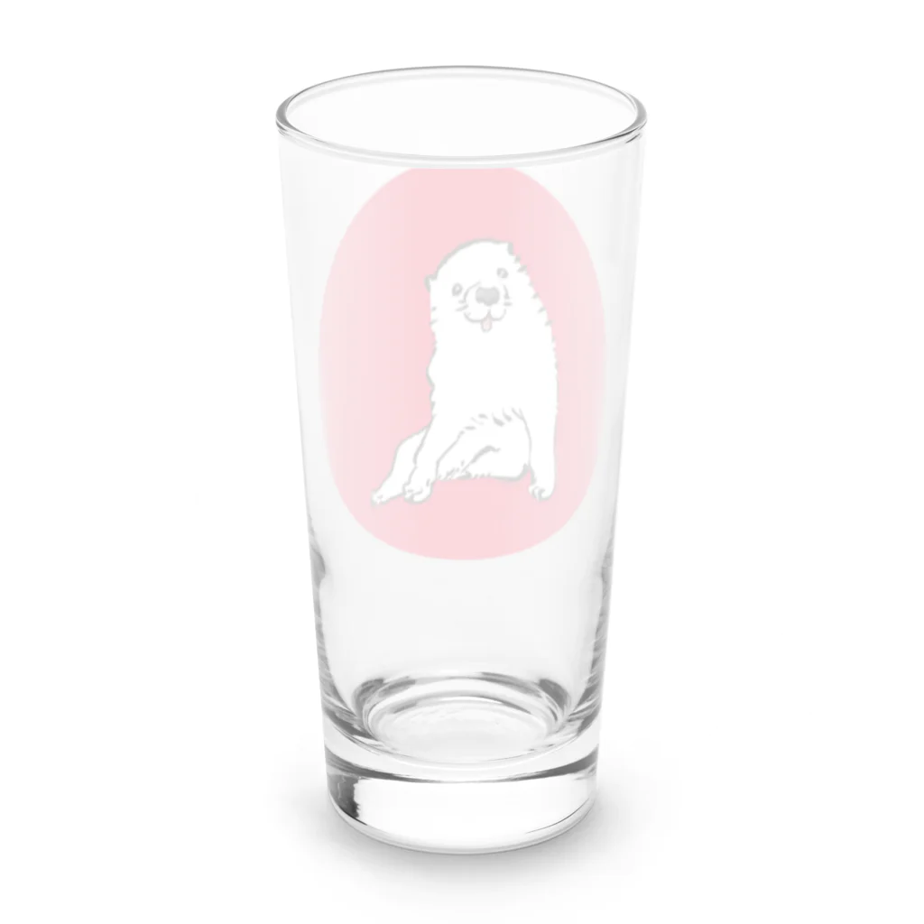 ふくふく商店の長沢芦雪の「あの犬」※日の丸バージョン Long Sized Water Glass :back