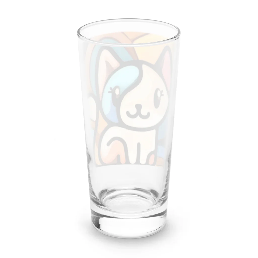 T2 Mysterious Painter's ShopのMysterious Cat Long Sized Water Glass :back