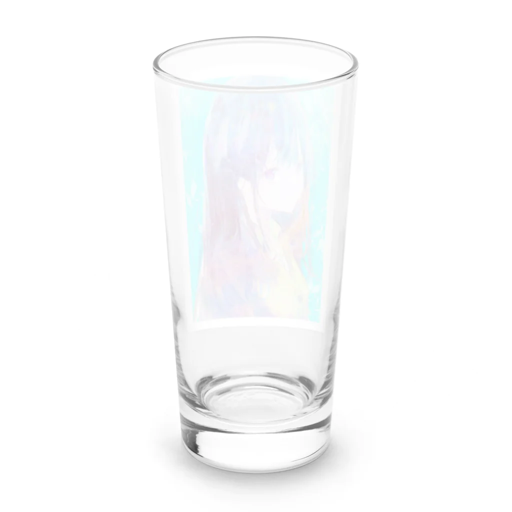 帆波　綾の青髪 Long Sized Water Glass :back