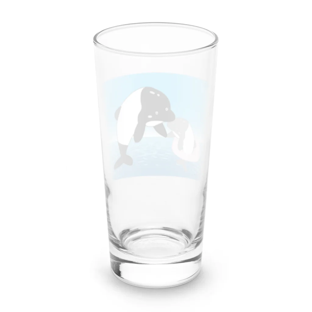 Drecome_Designの【手を取って・・・】海豚(イルカ)親子 Long Sized Water Glass :back