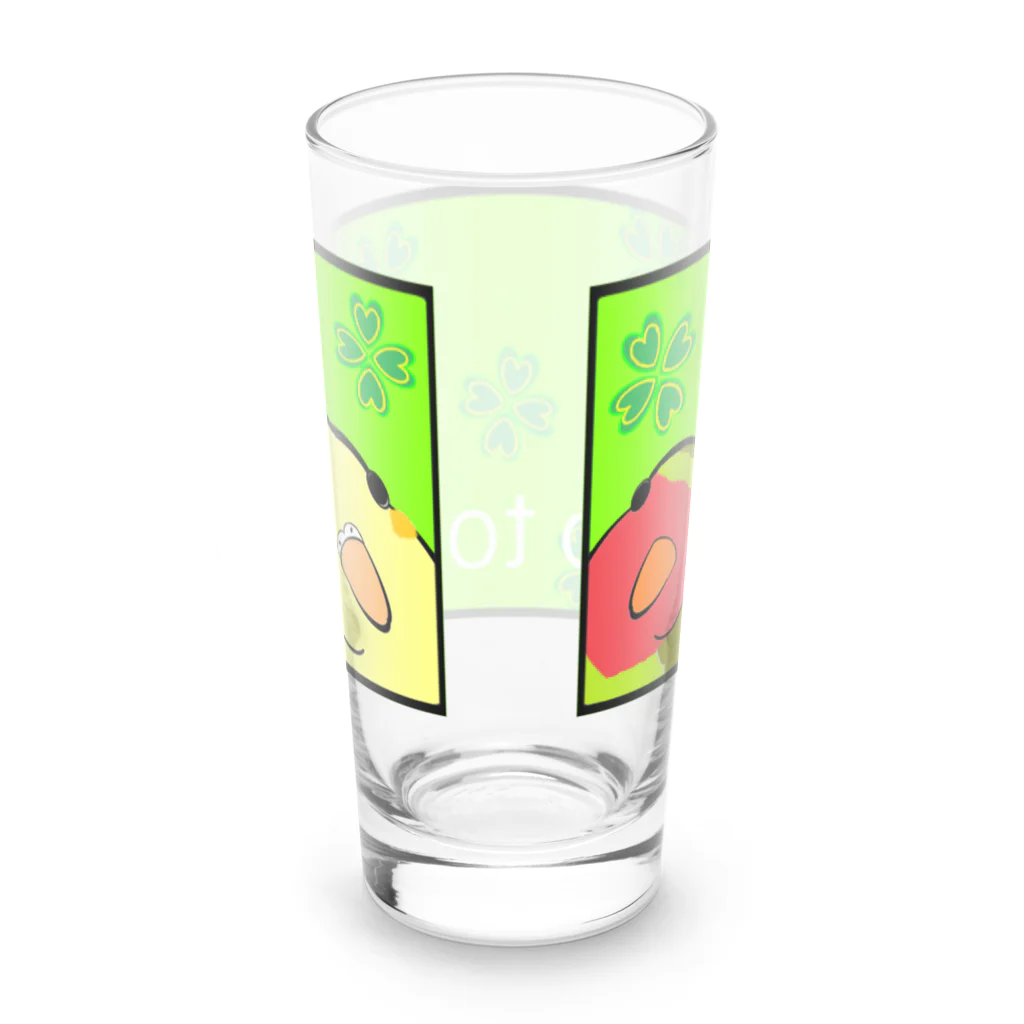 いっぷく処 てんてんのpiyo tomo(黄緑色) Long Sized Water Glass :back