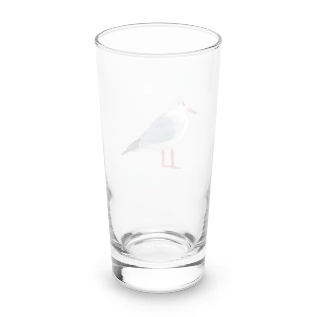 やちよ｜リアル鳥イラストのユリカモメさん Long Sized Water Glass :back