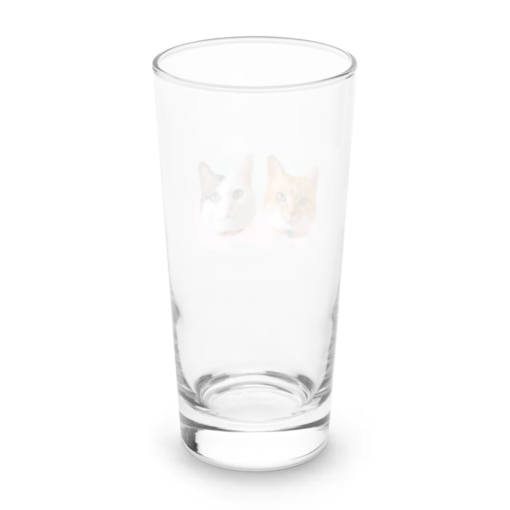 ナナちゃん・ポンちゃんのお店【SUZURI支店】のまんまるねこ Long Sized Water Glass :back