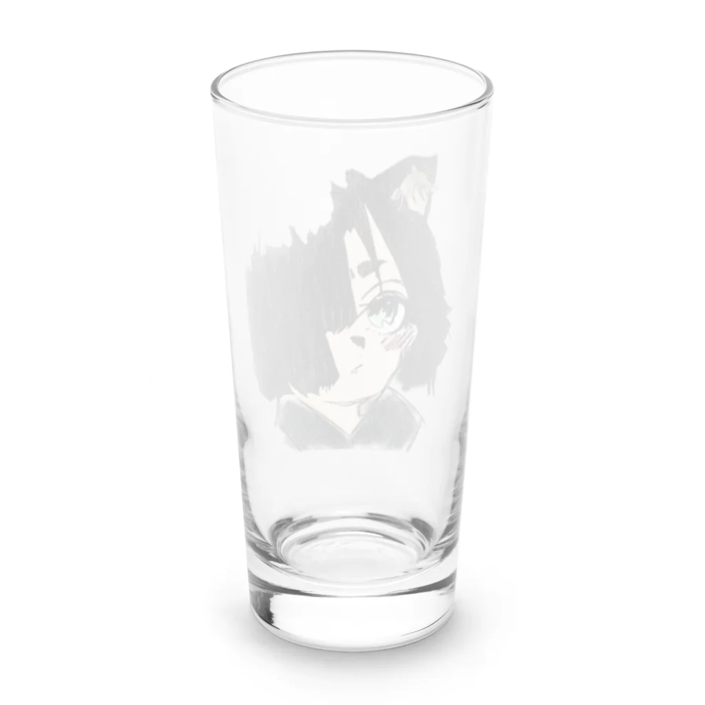 みつまめこshopの猫耳少女 Long Sized Water Glass :back