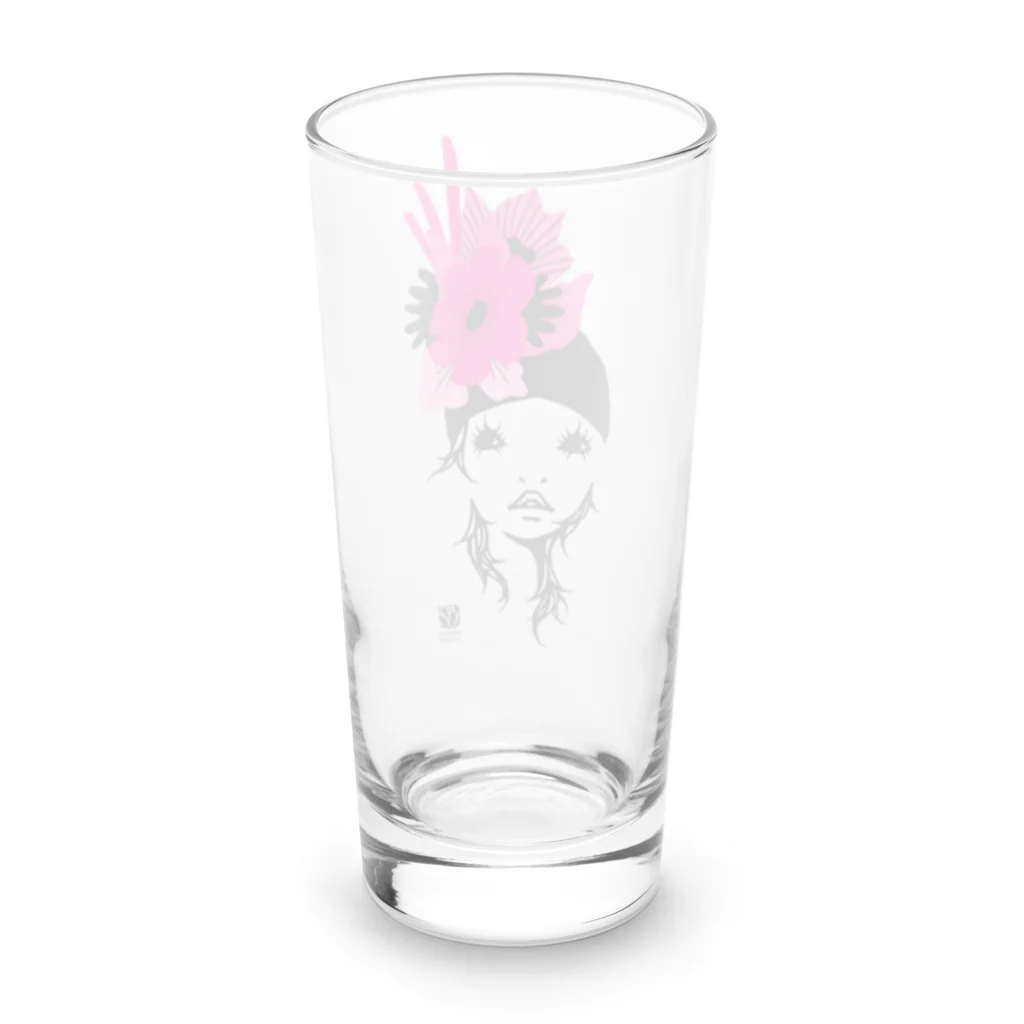 イラストレーターこたけゆか 公式オリジナルグッズのFlower girl Long Sized Water Glass :back