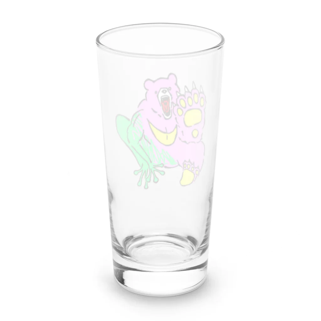 楽しいタカちゃんのくま吉がえる Long Sized Water Glass :back