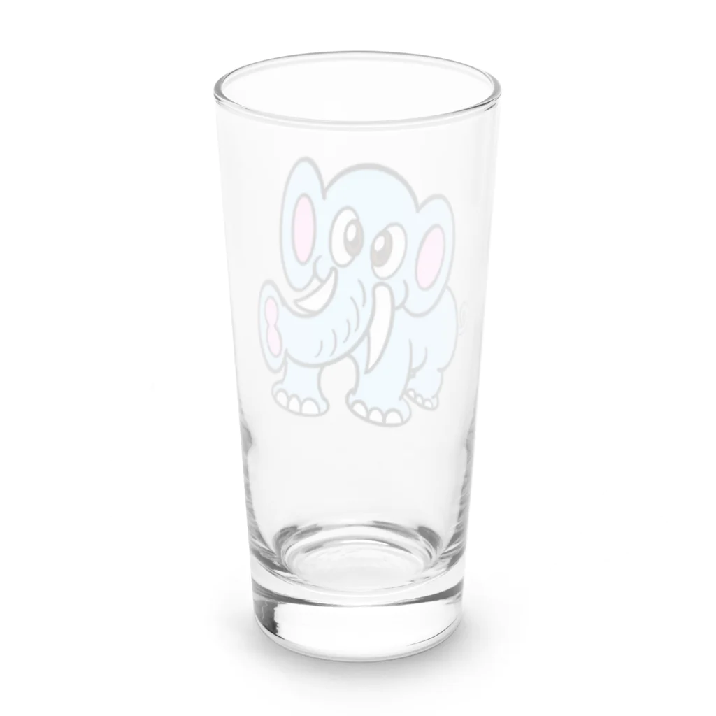 じゅうに（Jyuuni）の0001・青いぞうさん（じゅうにブランド） Long Sized Water Glass :back