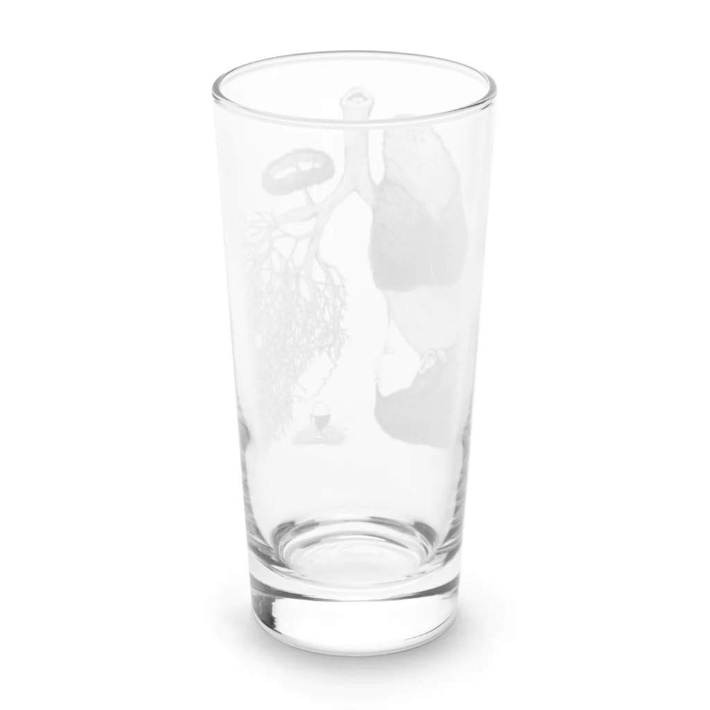 菩化鳥/ヴォケドリの「呼吸と巣」 Long Sized Water Glass :back