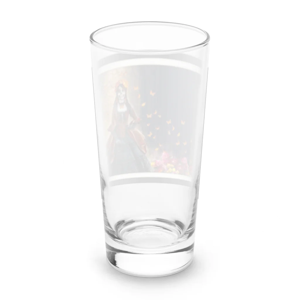 R&N Photographyのモナルカ蝶はカトリーナ｜死者の日・日本のカトリーナ Long Sized Water Glass :back