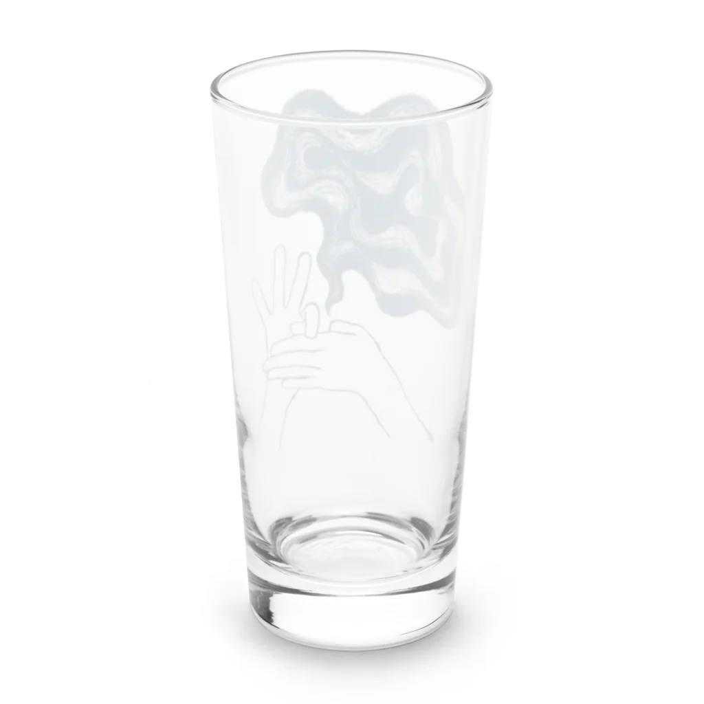 北風のゼリーのモヤるマジック（紺） Long Sized Water Glass :back