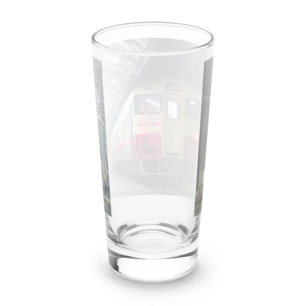 Second_Life_of_Railwaysの夜明け前のヤンゴン駅で出発を待つキハ40 Long Sized Water Glass :back